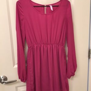 Open Back Fuchsia Dress